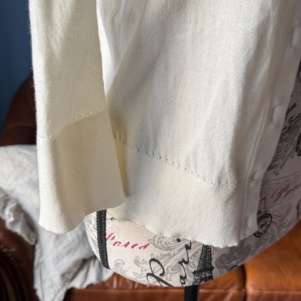 Kate Spade Ivory Cardigan with Pearl Accents - Picture 4 of 6